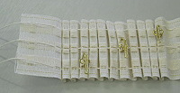7.5cm (3in) pencil heading tape, 3 cord pockets, natural