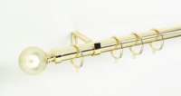 Sunflex Belgravia 29mm metal pole - Polished brass effect 120cm