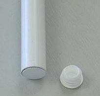 Plastic end caps for white plastic coated weighted pole. 10mm wide. 1.5 metre lengths
