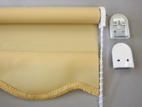 Sand Roller blind scalloped bottom edge width 60cm (24