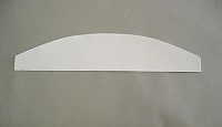 Plain tie-back shape 50cm (20in) white