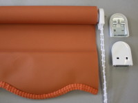 Terracotta Roller blind scalloped bottom edge width 60cm (24