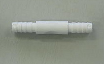 Plastic joiners for white plastic coated weighted pole.