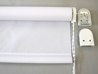 White Roller blind straight bottom edge width 60cm (24