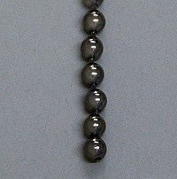 Black nickel finish brass bead chain