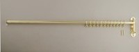 Dormer rod with rings, Brass plated