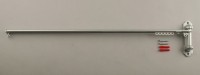 Dormer rod with runners, matt silver