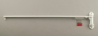 Dormer rod with runners, white metal