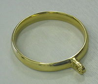 Solid brass rings - brass finish