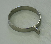 Solid brass rings - satin nickel finish