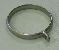 Solid brass rings - satin nickel finish