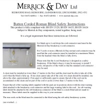 Roman Blind on a Batten Instruction Sheet