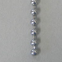 Chrome finish metal bead chain for chain drives
