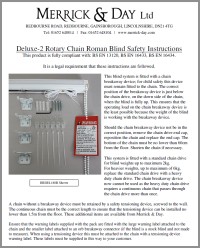 Deluxe-3 Rotary Chain Roman Blind Instruction Sheet