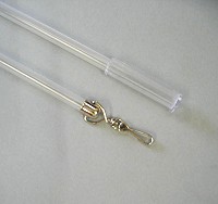 Clear plastic draw rod 125cm long  