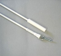 White plastic draw rod 100cm long 