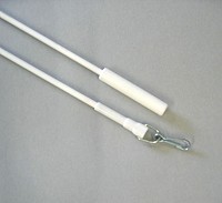 White plastic draw rod 75cm long 