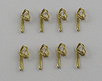 25 x Solid brass metal tape hooks