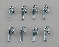 25 x Nickel plated metal tape hooks