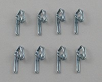 25 x Nickel plated metal tape hooks