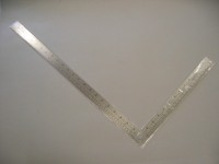 L square 1mm thick aluminium, metric measurements
