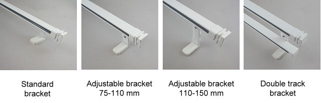 Standard, adjustable and double track brackets