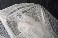 Net for sewing in puffed headings, 130cm wide, white