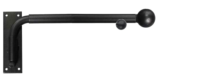 Ball End Portiere Rod - Slate