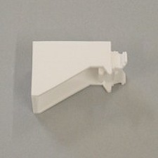 Nylon universal support bracket, white. 4.5cm to back of rail