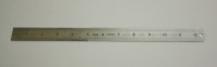 30cm (12in) stainless steel ruler in inches and millimetres
