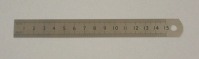 15cm (6in) stainless steel ruler in inches and millimetres