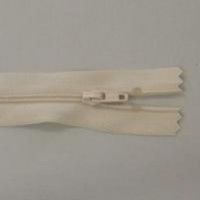 30cm (12in) zip medium-weight light beige
