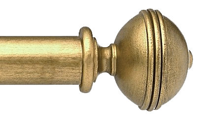 Designer Collection 63mm Ø Ribbed Finial - Antique Gold Designer Collection 63mm Ø Ribbed Finial - Antique Gold