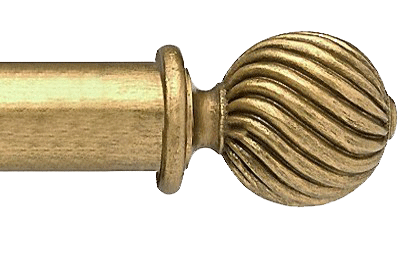 Designer Collection 48mm Ø Twisted Finial - Antique Gold