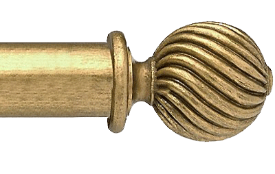 Designer Collection 63mm Ø Twisted Finial - Antique Gold Designer Collection 63mm Ø Twisted Finial - Antique Gold