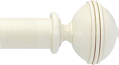 Designer Collection 63mm Ø Ribbed Finial - Antique Ivory Designer Collection 63mm Ø Ribbed Finial - Antique Ivory