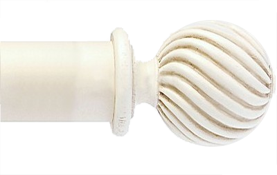 Designer Collection 48mm Ø Twisted Finial - Antique Ivory