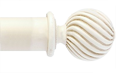 Designer Collection 63mm Ø Twisted Finial - Antique Ivory Designer Collection 63mm Ø Twisted Finial - Antique Ivory