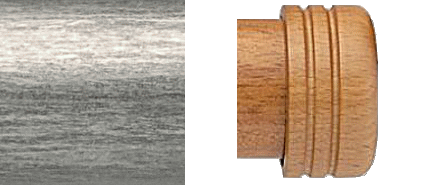 Designer Collection 63mm Ø End Stop - Antique Silver Designer Collection 63mm Ø End Stop - Antique Silver