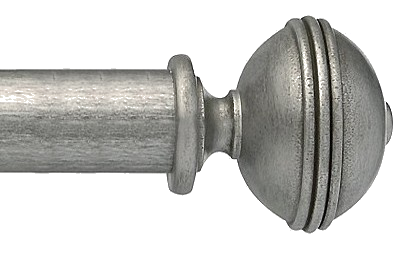 Designer Collection 48mm Ø Ribbed Finial - Antique Silver