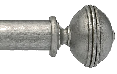 Designer Collection 63mm Ø Ribbed Finial - Antique Silver Designer Collection 63mm Ø Ribbed Finial - Antique Silver