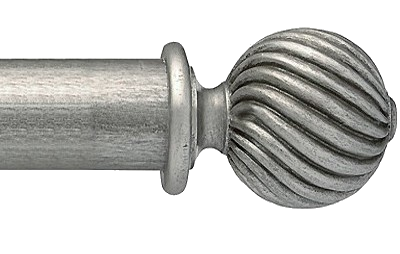 Designer Collection 63mm Ø Twisted Finial - Antique Silver Designer Collection 63mm Ø Twisted Finial - Antique Silver