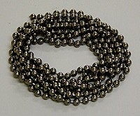 300cm - 400cm Black Nickel finish continuous brass bead chain ring.