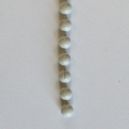 White powrder coated brass bead chain