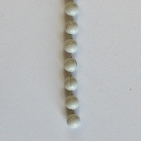 White powder coated brass bead chain