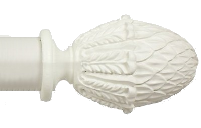 Designer Collection 63mm Ø Pineapple Finial - Chalk White Designer Collection 63mm Ø Pineapple Finial - Chalk White
