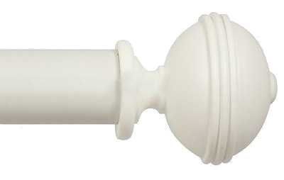 Designer Collection 63mm Ø Ribbed Finial - Chalk White Designer Collection 63mm Ø Ribbed Finial - Chalk White