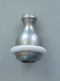 Cord weights 60g satin nickel finish 35mmx17mm diameter.