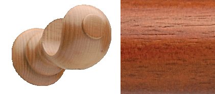 Designer Collection 63mm Ø Wooden Cup Bracket - Natural MAhogany