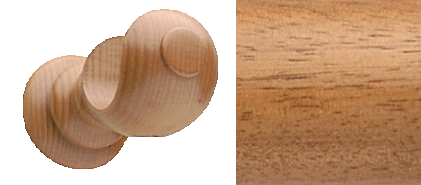 Designer Collection 35mm Ø Wooden Cup Bracket - Natural Oak